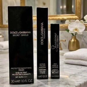Dolce & Gabbana Primer, Mascara, & High Shine Lip Lacquer Brand New
